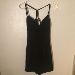 black strappy dress